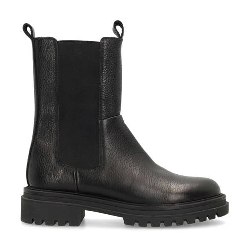 Manfield leren chelsea boots zwart afbeelding