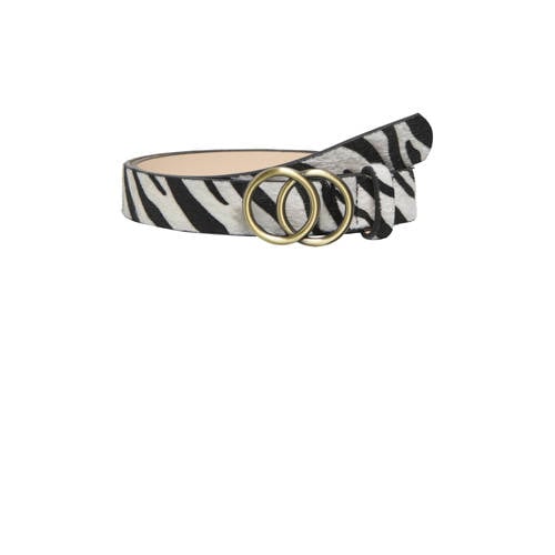 ONLY CARMAKOMA riem CARRASMI met zebraprint zwart/wit afbeelding