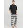 JACK & JONES pyjamabroek JACRIMON ecru/zwart