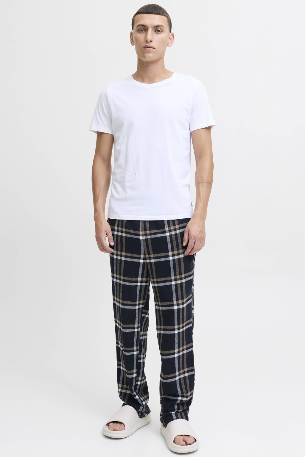 JACK & JONES pyjamabroek JACRIMON zwart/wit/beige