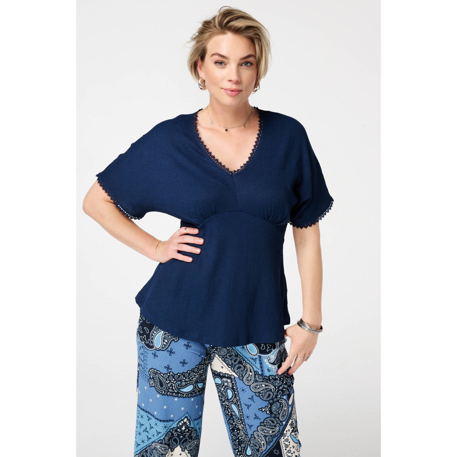 MS Mode top donkerblauw