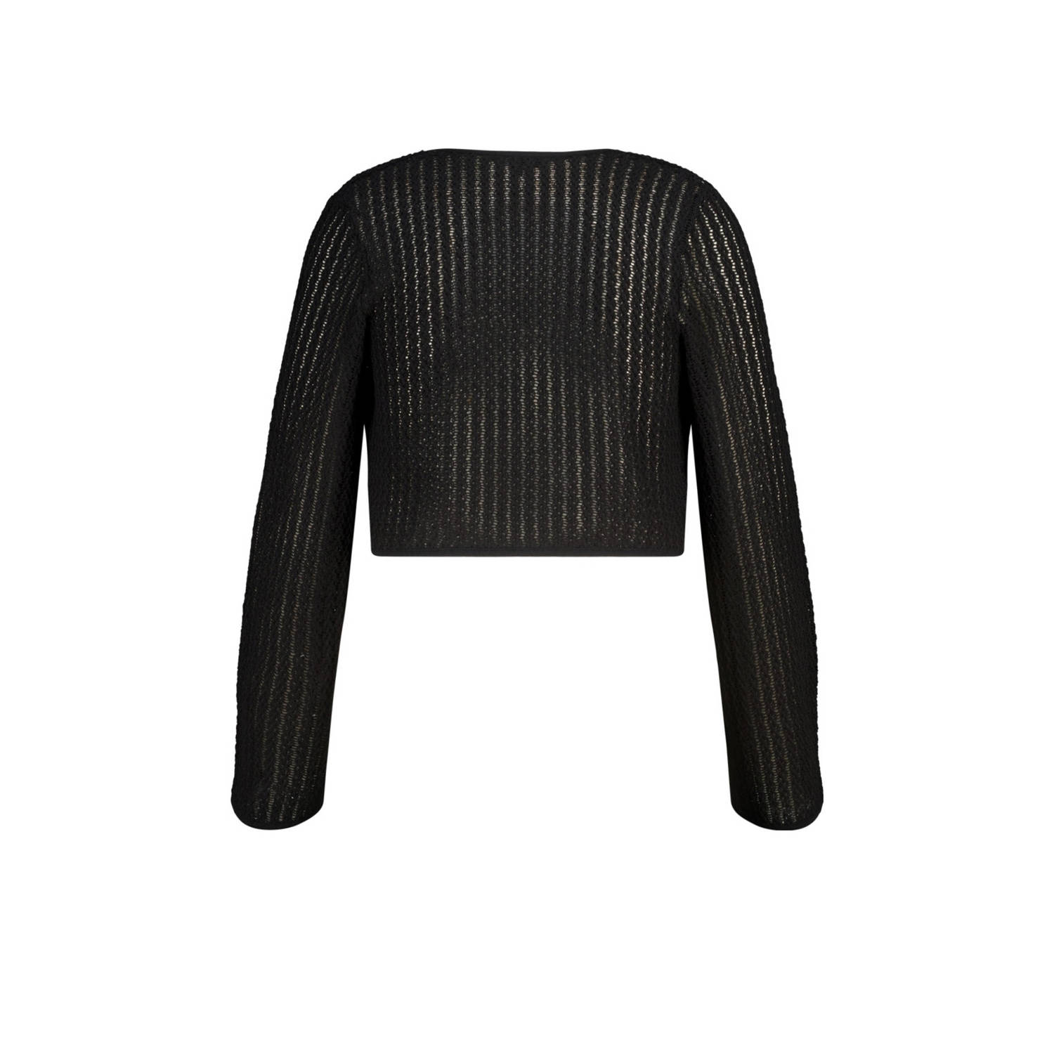 MS Mode gebreid vest zwart gehaakt