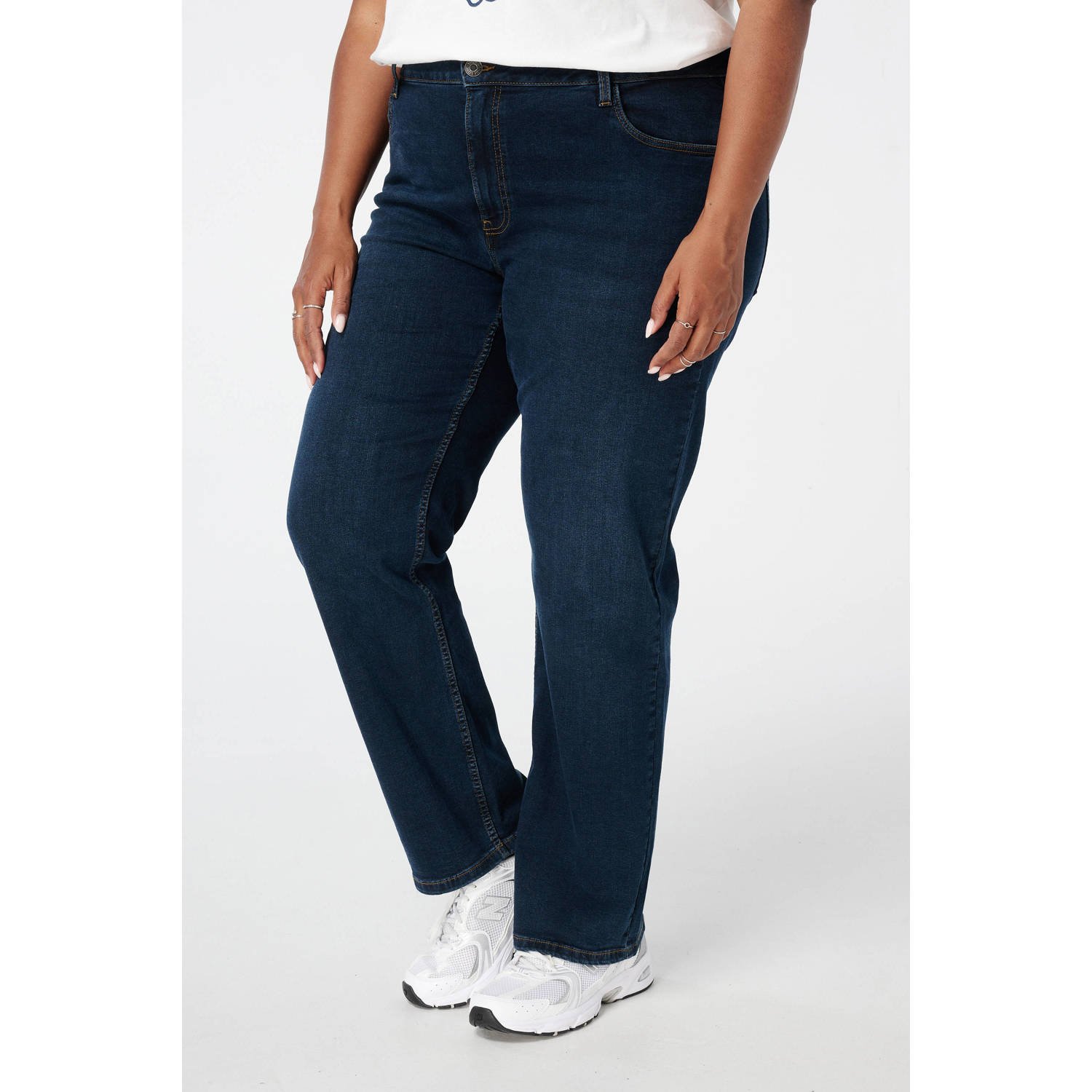 MS Mode straight leg jeans dark blue denim