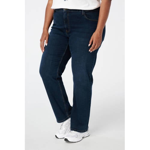 MS Mode straight leg jeans dark blue denim afbeelding