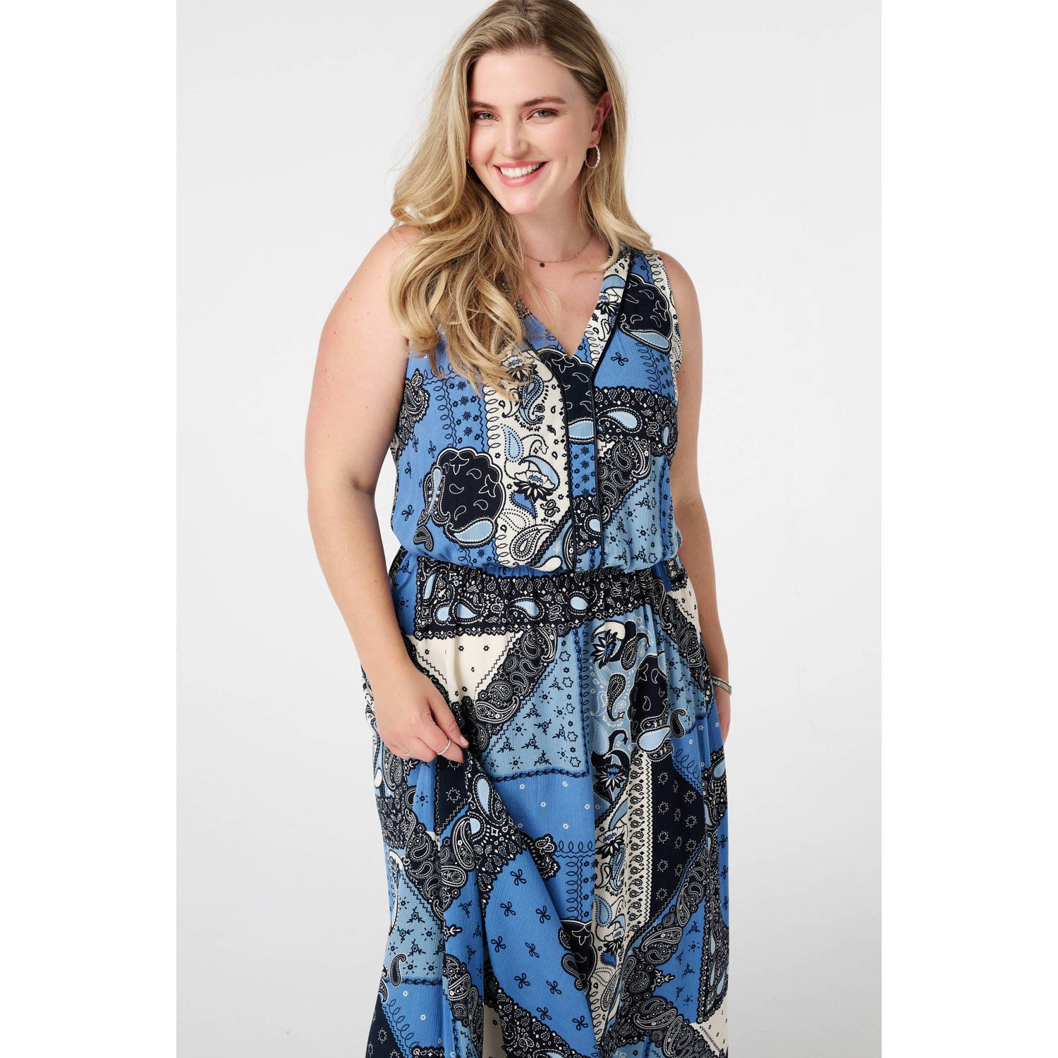 MS Mode zomerjurk blauw