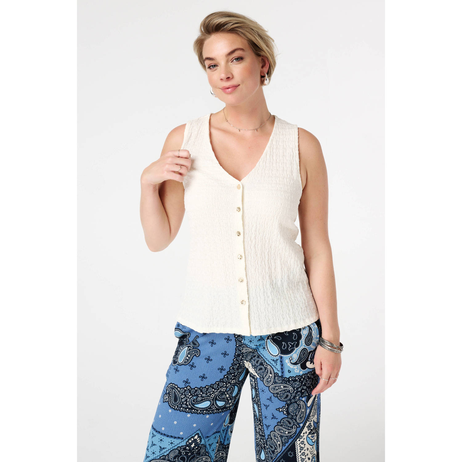MS Mode gilet ecru