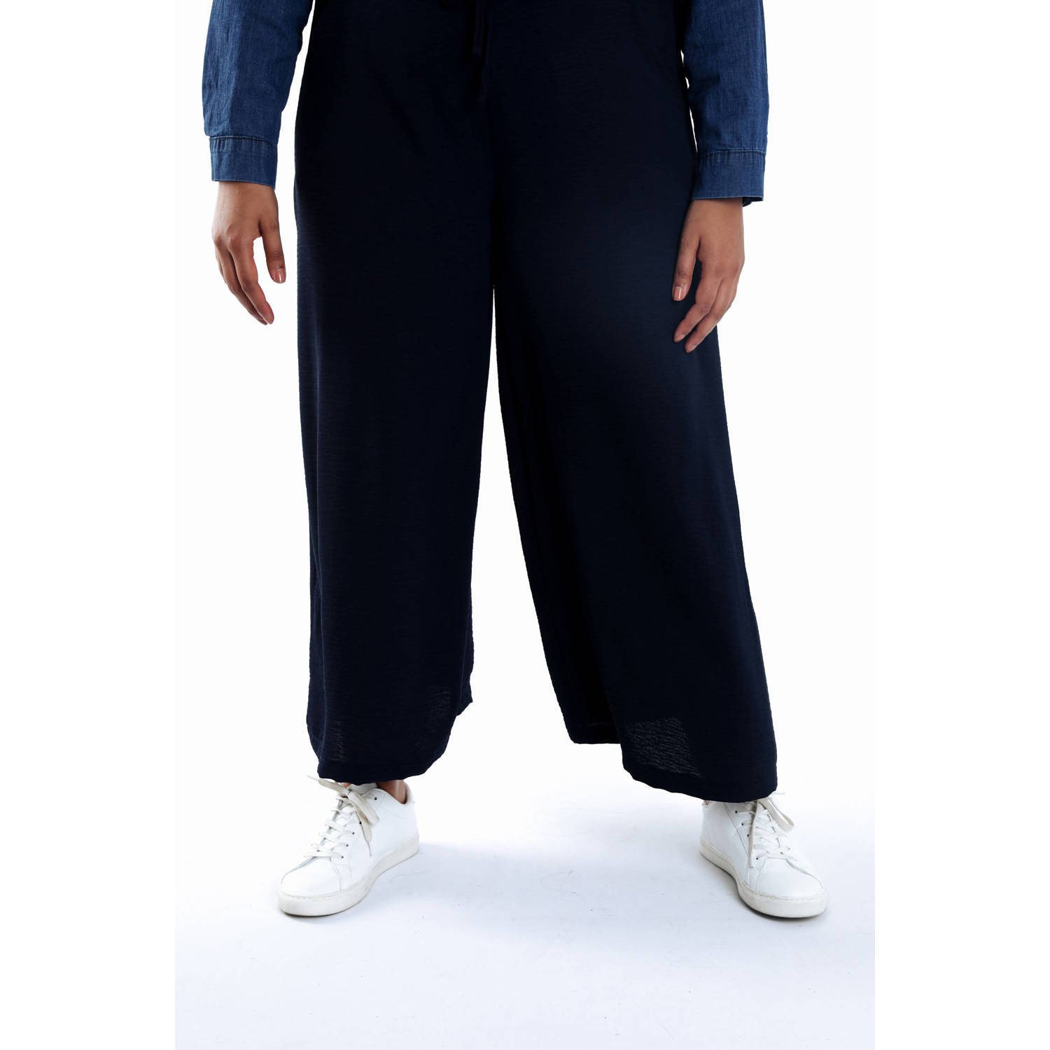 Paprika midi rok donkerblauw