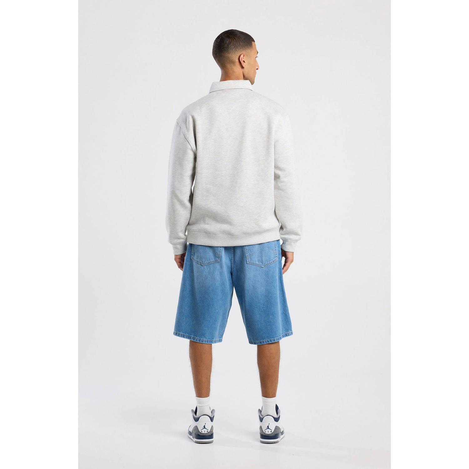 America Today relaxed polo grijs
