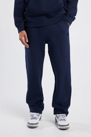 straight joggingbroek donkerblauw