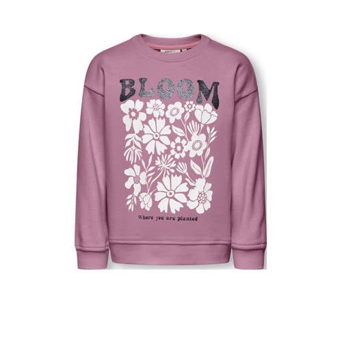 KIDS ONLY MINI sweater met backprint paars afbeelding