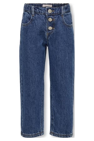 straight leg jeans medium blue denim
