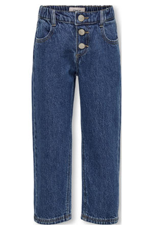 straight leg jeans medium blue denim