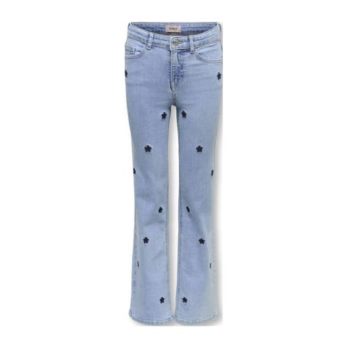KIDS ONLY GIRL wide leg jeans light blue denim afbeelding