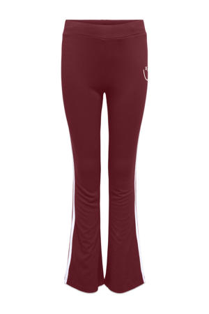 flared broek donkerrood
