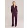WE Fashion jersey getailleerde blazer donkerpaars