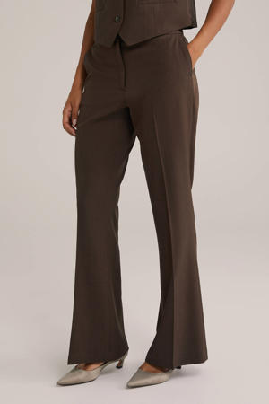 wide leg regular waist pantalon
