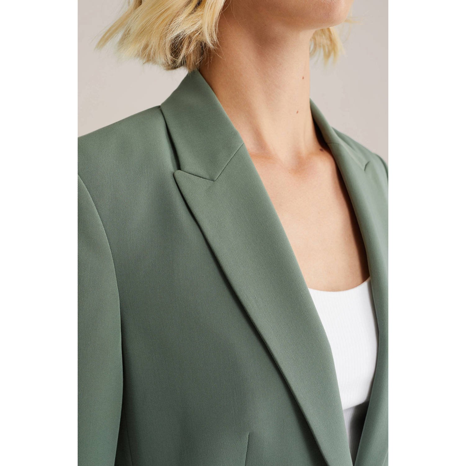 WE Fashion getailleerde blazer lichtgroen
