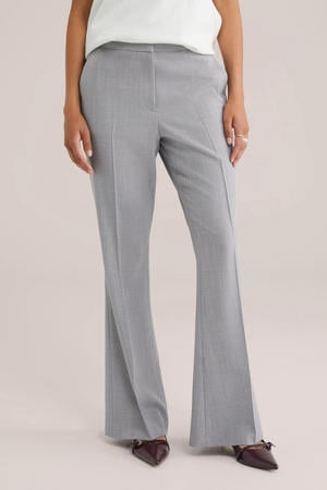 flared regular waist pantalon grijs