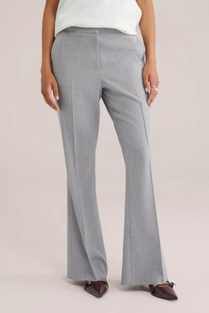 flared regular waist pantalon grijs