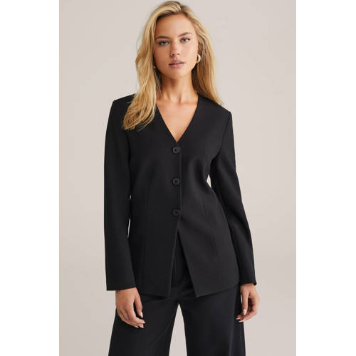 WE Fashion regular blazer zwart afbeelding