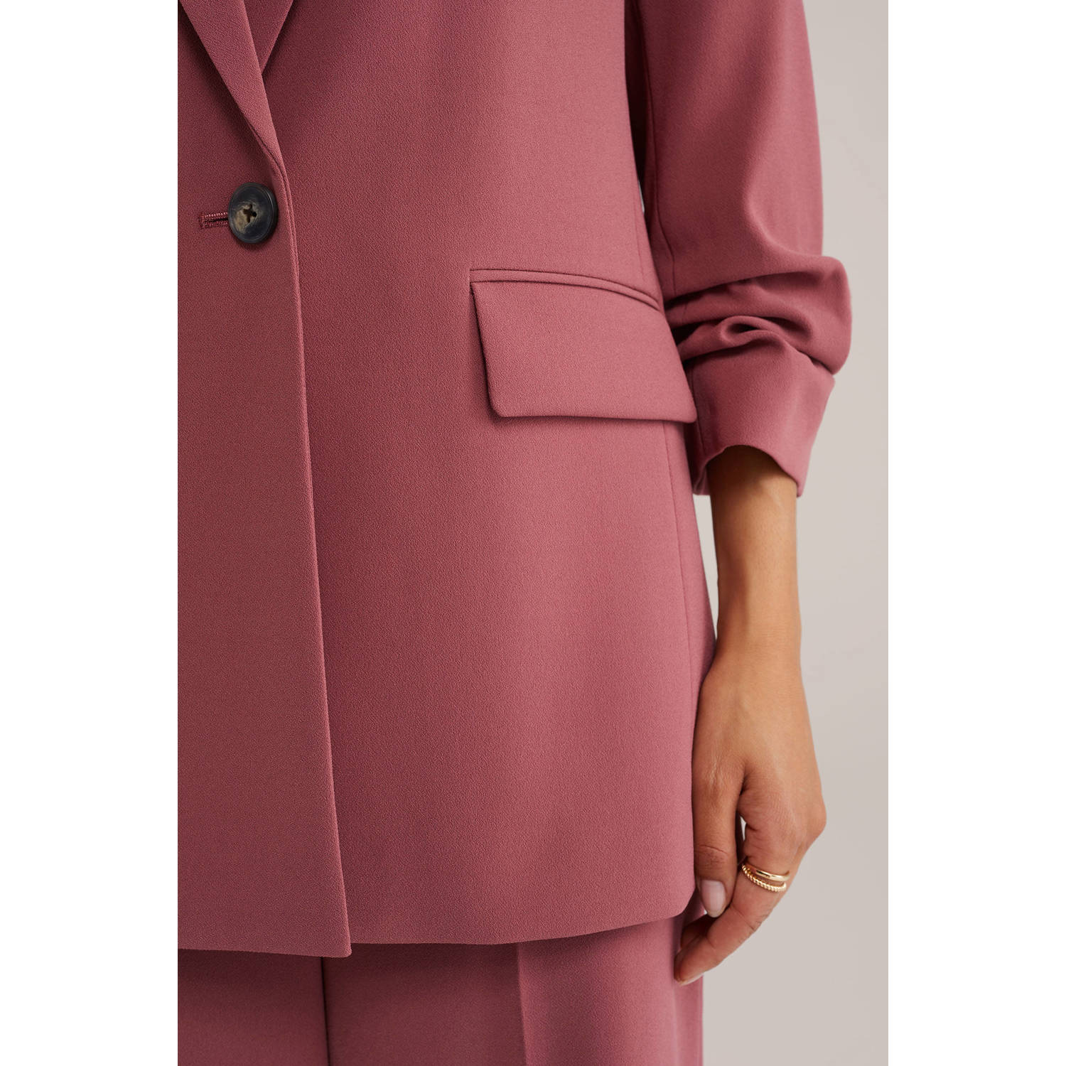WE Fashion regular blazer oudroze