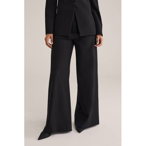 WE Fashion high waist casual broek zwart afbeelding