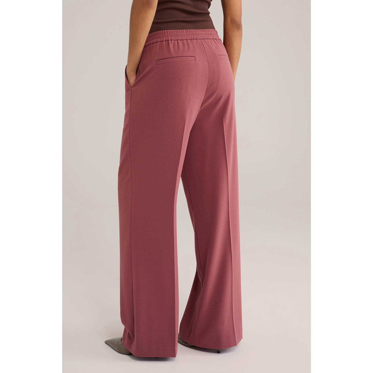 WE Fashion regular waist pantalon oudroze