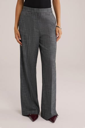 regular waist broek grijs