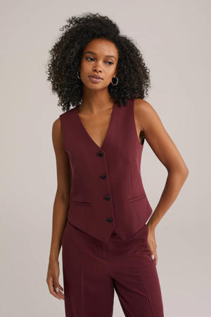 gilet donkerrood