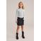 WE Fashion longsleeve rib gebreid grijs melange