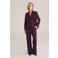 WE Fashion jersey high waist pantalon donkerrood