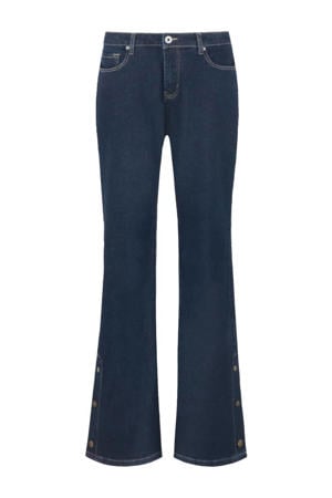 flared jeans dark blue denim