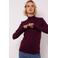 FLURESK top met col donkerrood