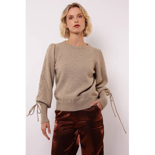 FLURESK gebreide trui beige afbeelding