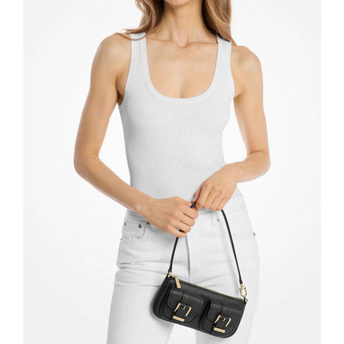 Michael Kors leren mini schoudertas Zoey zwart afbeelding