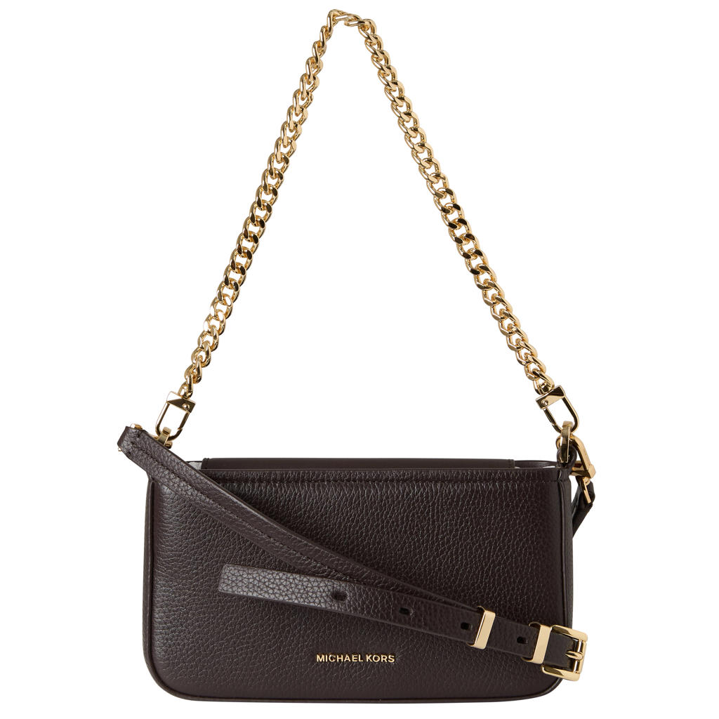 Michael Kors leren crossbody tas Bryant donkerbruin