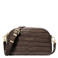 Michael Kors leren crossbody tas Jet Set met crocoprint donkerbruin