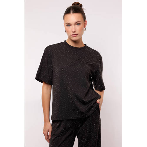 FLURESK glitter top zwart afbeelding