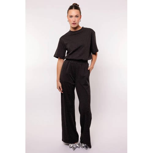 FLURESK straight regular waist broek zwart afbeelding