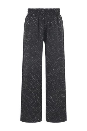 straight regular waist broek zwart