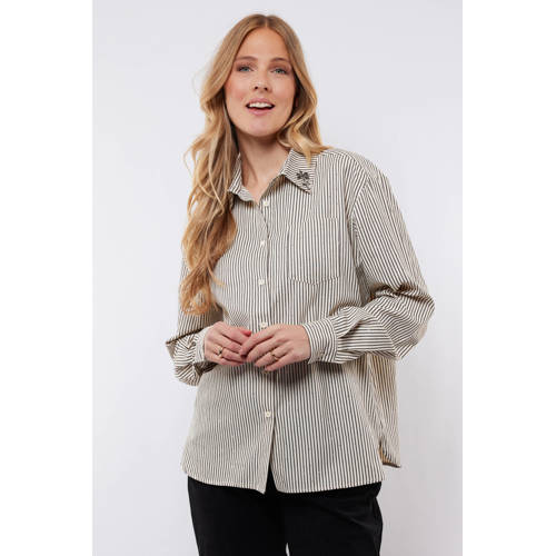 C&S The Label blouse zwart met strass steentjes afbeelding