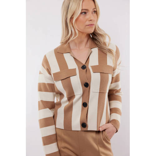 C&S The Label gebreid vest camel afbeelding