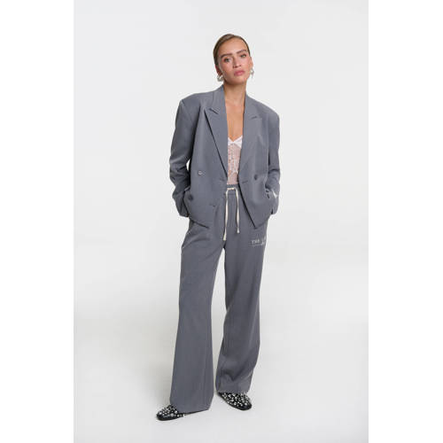 Alix the Label straight regular waist broek grijs afbeelding