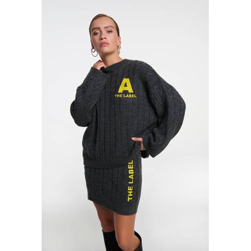 Alix the Label gebreide trui antraciet afbeelding