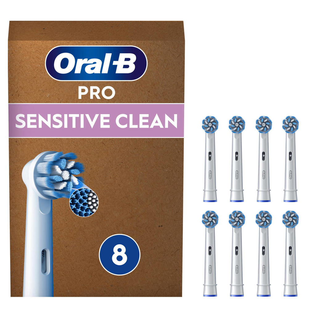 Oral-B Pro Sensitive Clean opzetborstels - wit - 8 stuks