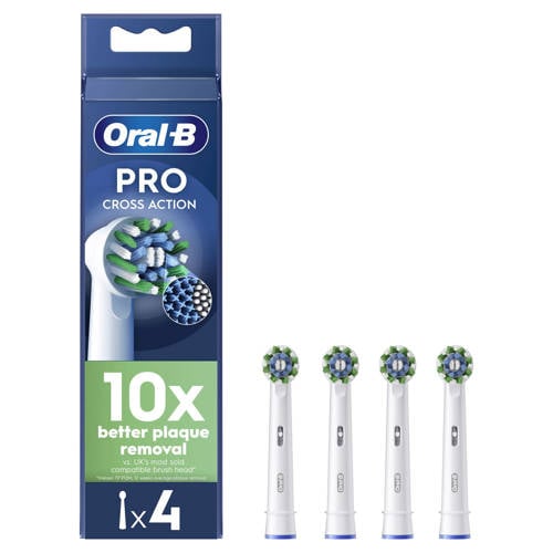 Wehkamp Oral-B Pro Cross Action opzetborstels - wit - 4 stuks aanbieding