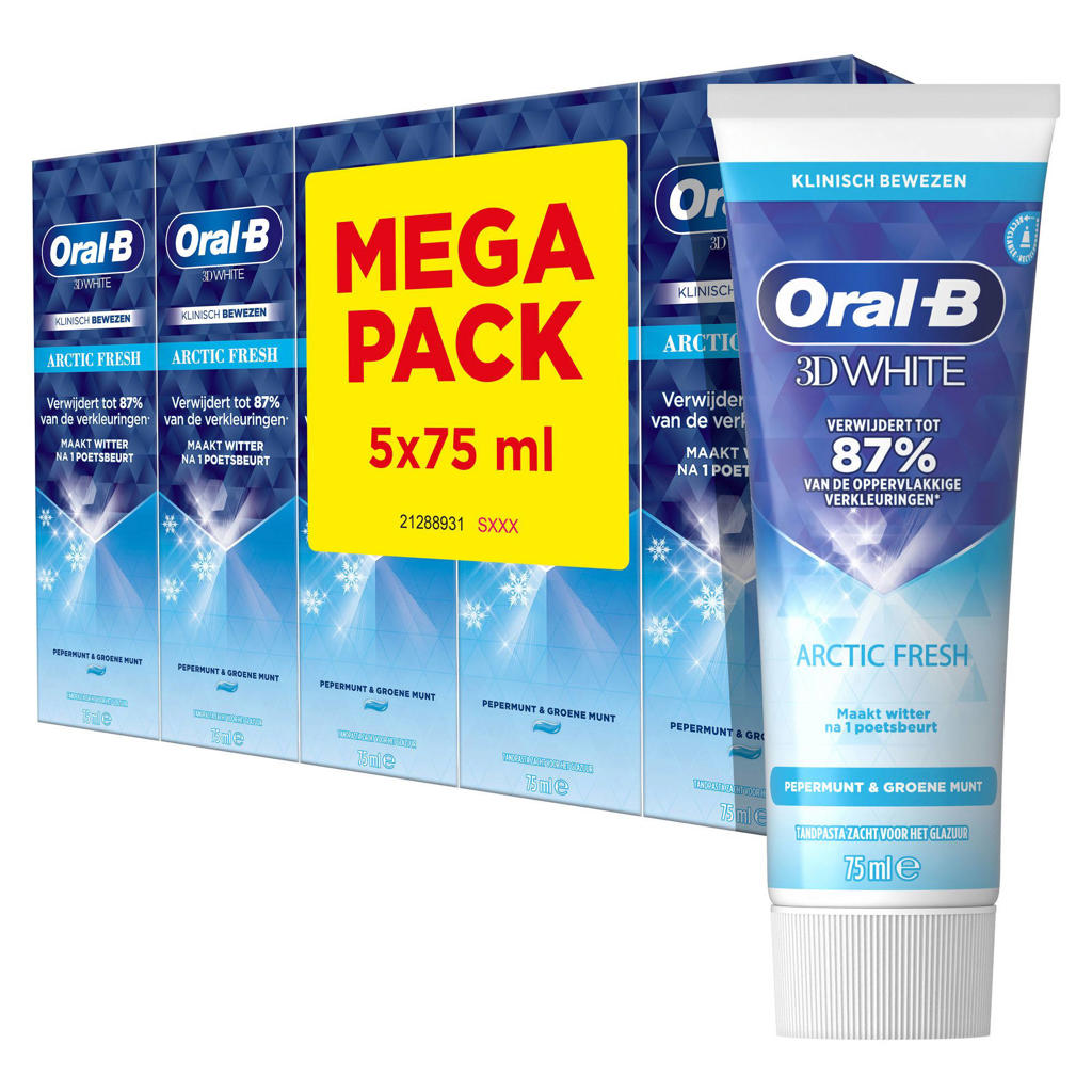 Oral-B 3D White Arctic Fresh tandpasta - 5 x 75 ml