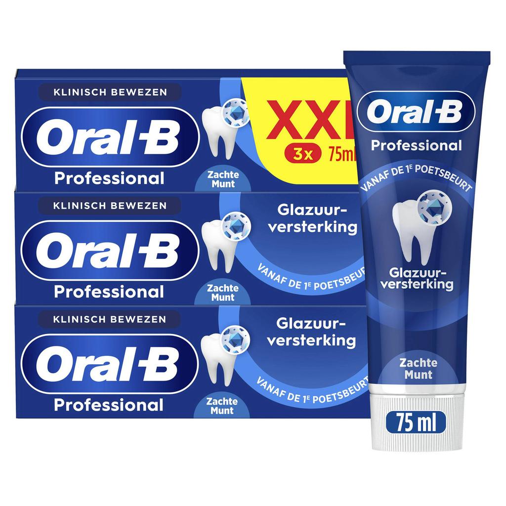 Oral-B Professional Glazuurversterking tandpasta - 3 x 75 ml