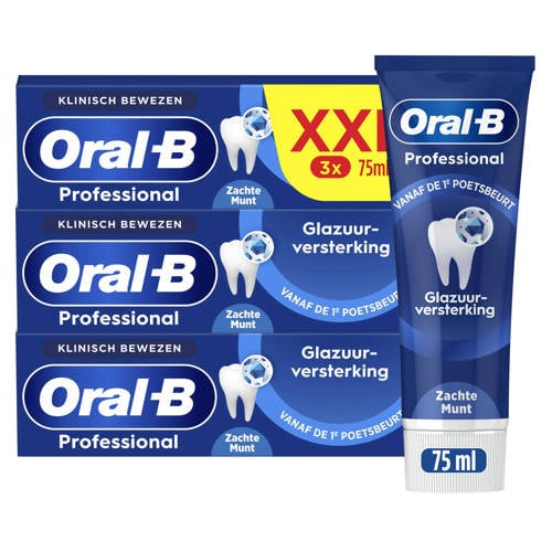 Oral-B Professional Glazuurversterking tandpasta - 3 x 75 ml afbeelding