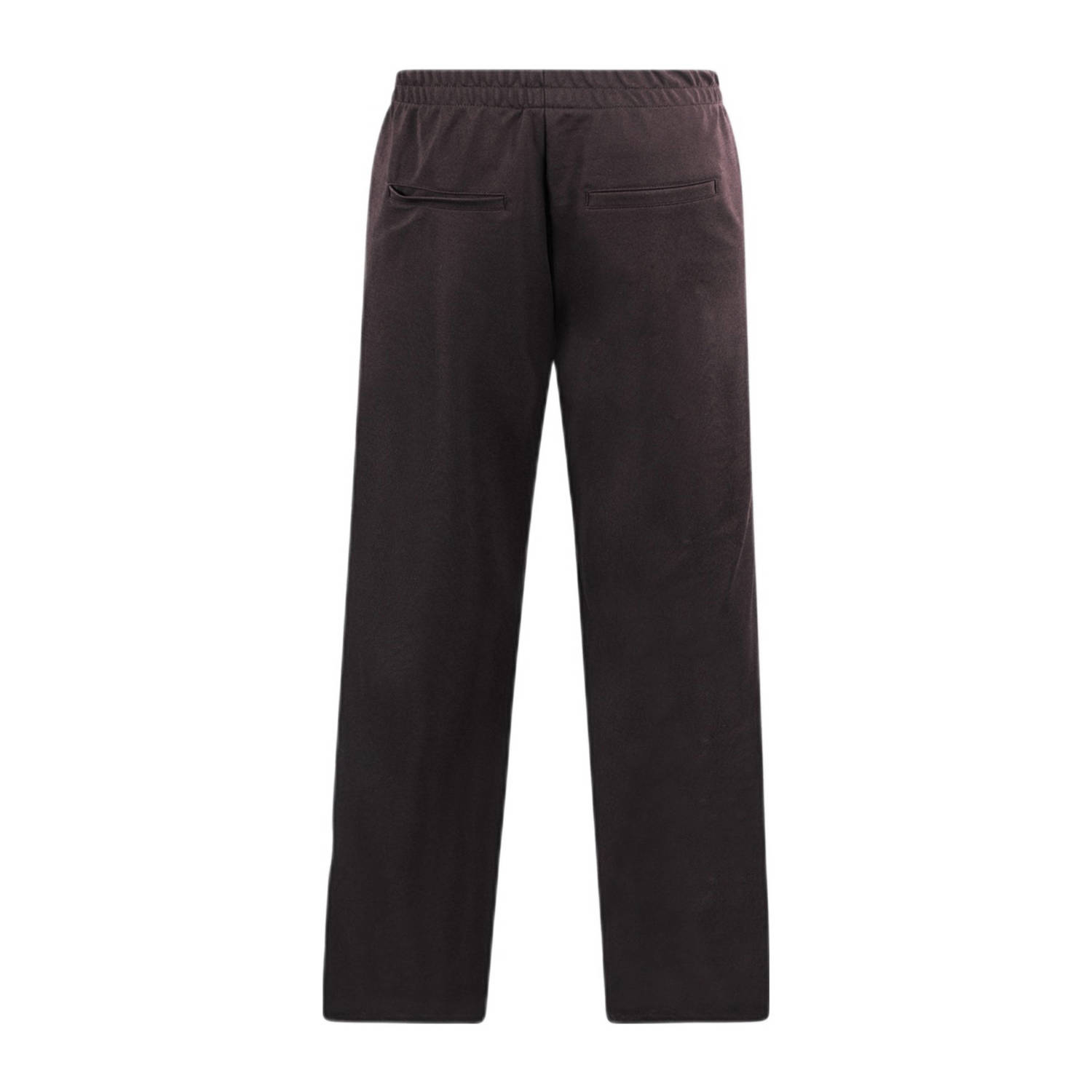 Shoeby wide leg high waist broek donkerbruin